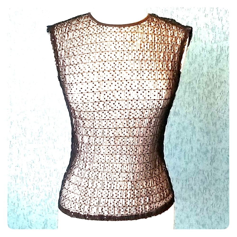 Limited black sequin see through shirt
